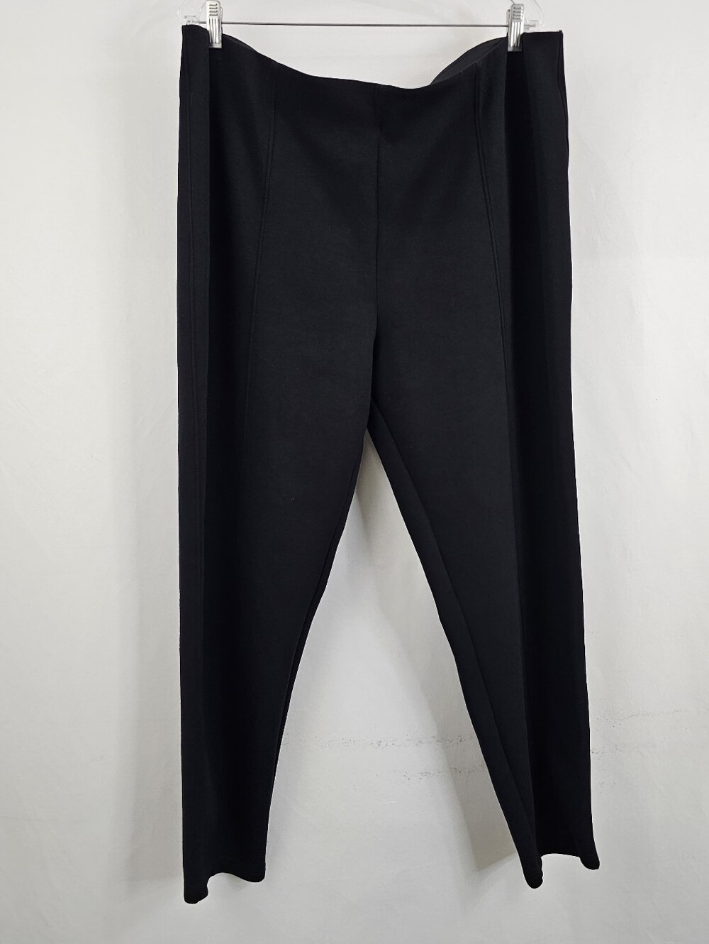 Bar III for Macy's High Rise Pull On Ponte Leggings Plus Size, Black, Sz 3X